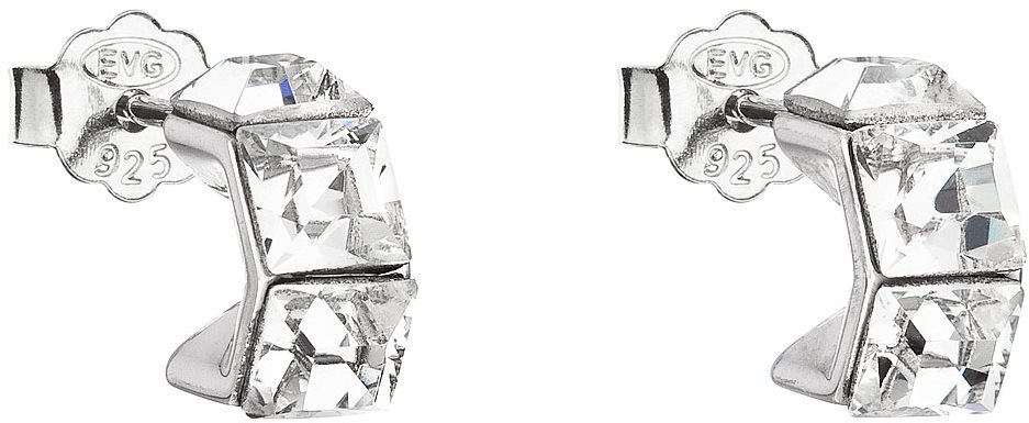 EVOLUTION GROUP 31253.1 krištáľové náušnice dekorované krištáľmi Swarovski (925/1 000, 1,4 g)