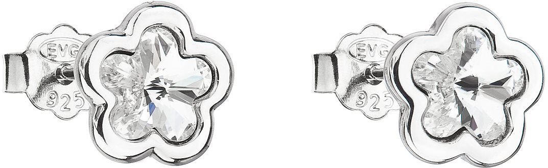 EVOLUTION GROUP 31255.1 krištáľové náušnice dekorované krištáľmi Swarovski (925/1 000, 1,1 g)