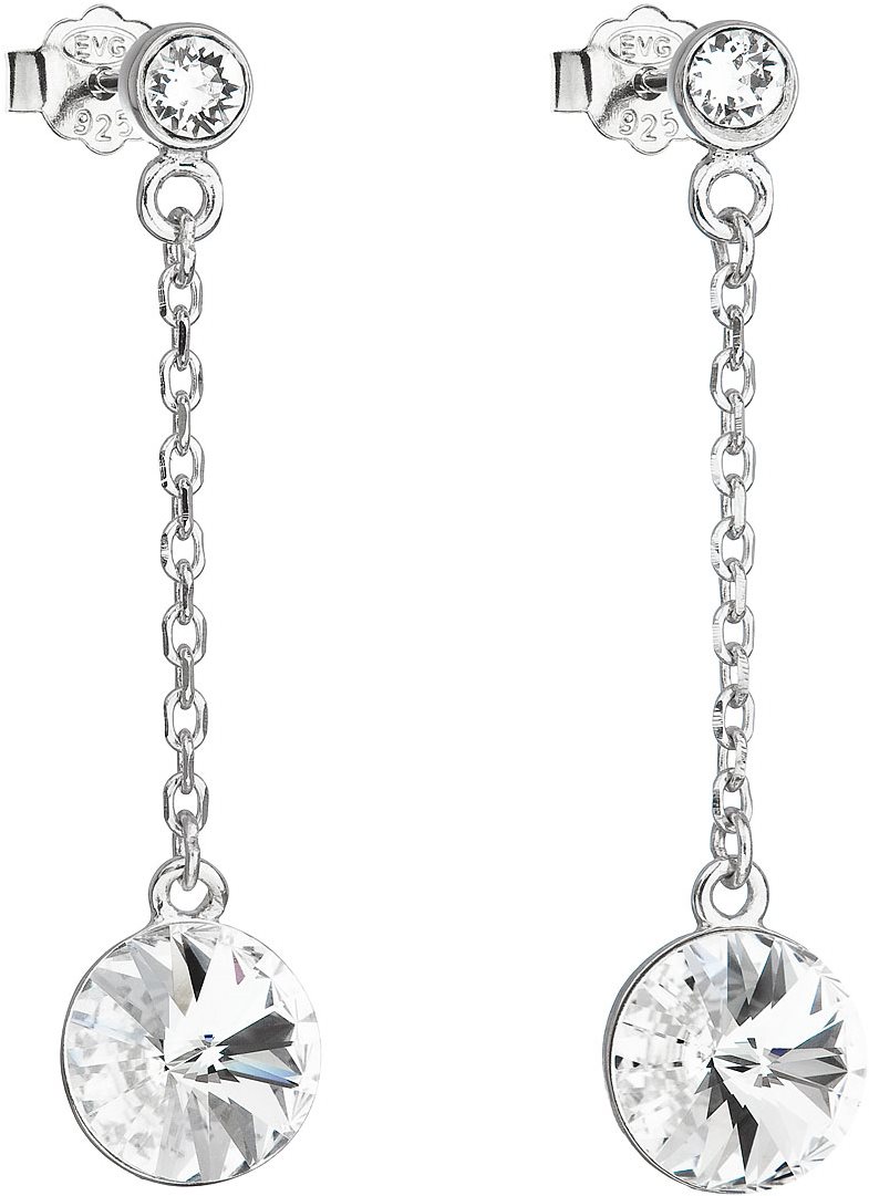 EVOLUTION GROUP 31270.1 krištáľové náušnice dekorované krištáľmi Swarovski ( 925/1 000, 1,6 g)