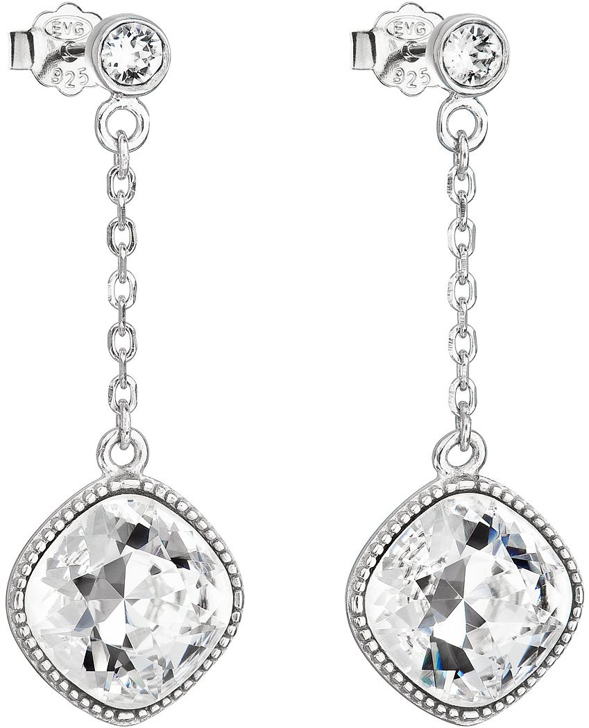 EVOLUTION GROUP 31271.1 krištáľové náušnice dekorované krištáľmi Swarovski ( 925/1 000, 2,6 g)