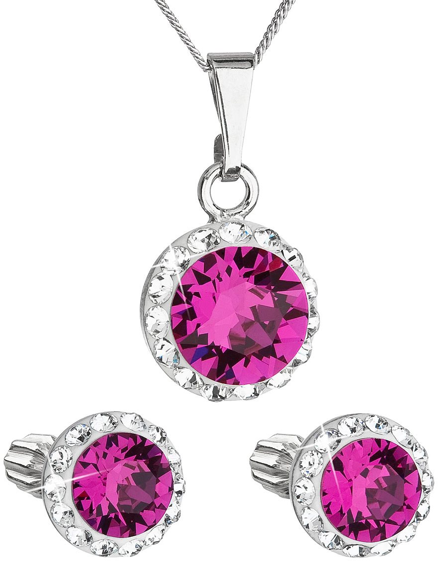 EVOLUTION GROUP 39352.3 fuchsia s kryštáľmi Swarovski (striebro 925/1000; 3 g)