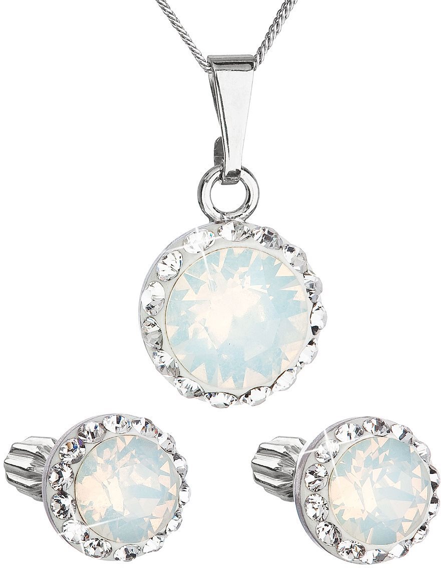 EVOLUTION GROUP 39352.7 white opal s kryštálmi Swarovski (striebro 925/1000; 3 g)