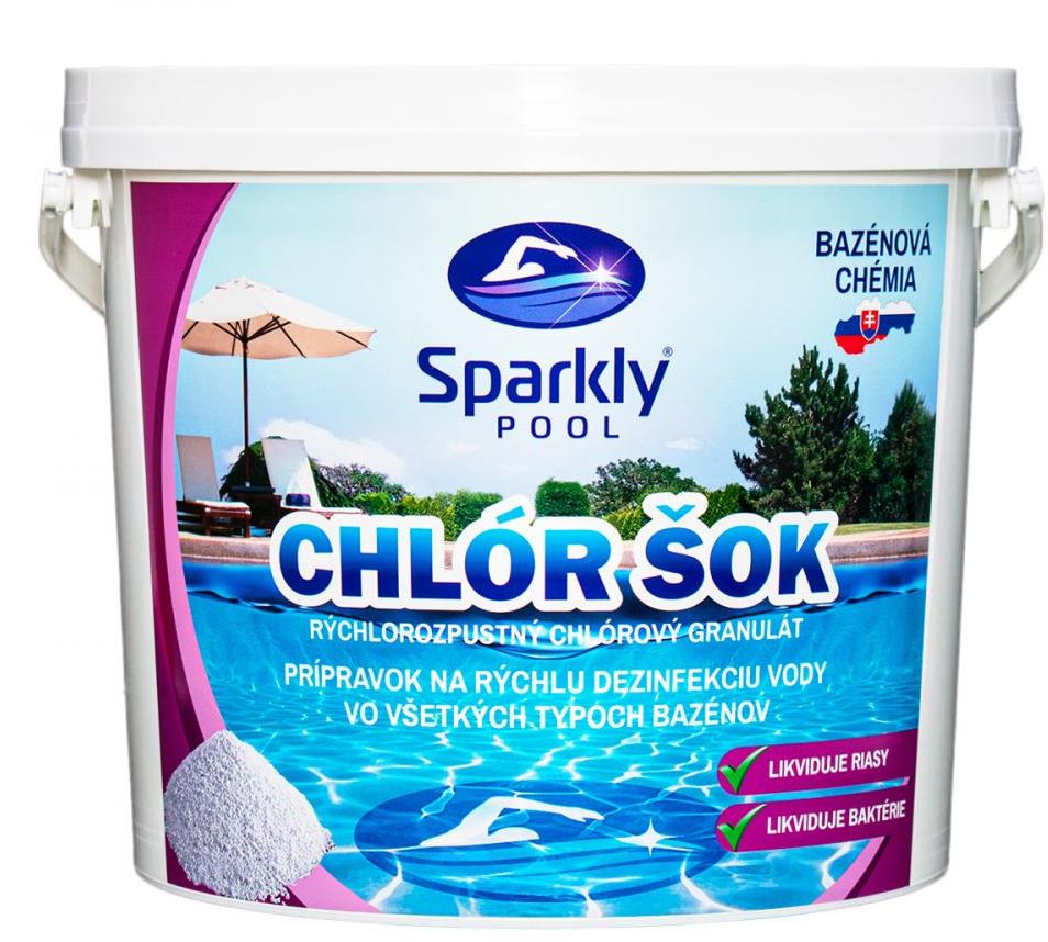 Sparkly POOL Chlór šok 3 kg
