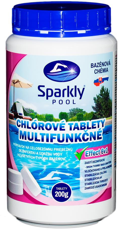 Sparkly POOL Tablety do bazéna chlórové 6 v 1 multifunkčné 200 g 1 kg
