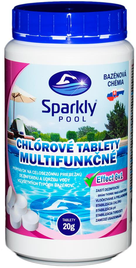 Sparkly POOL Tablety do bazéna chlórové 6 v 1 multifunkčné 20 g 1 kg