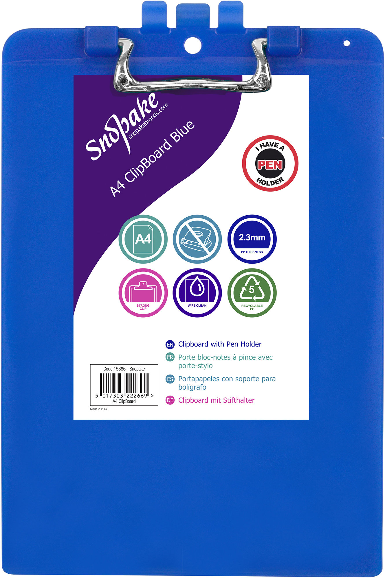 SNOPAKE PP A4, modré