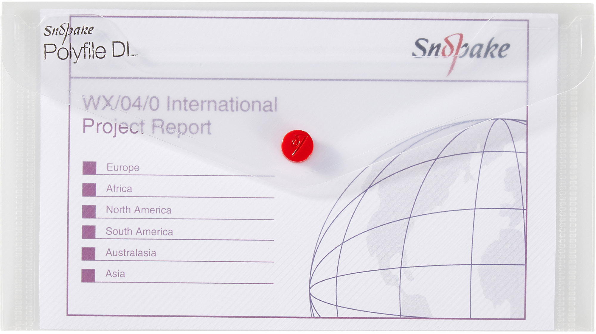 SNOPAKE Polyfile s cvokom DL, číre – balenie 5 ks