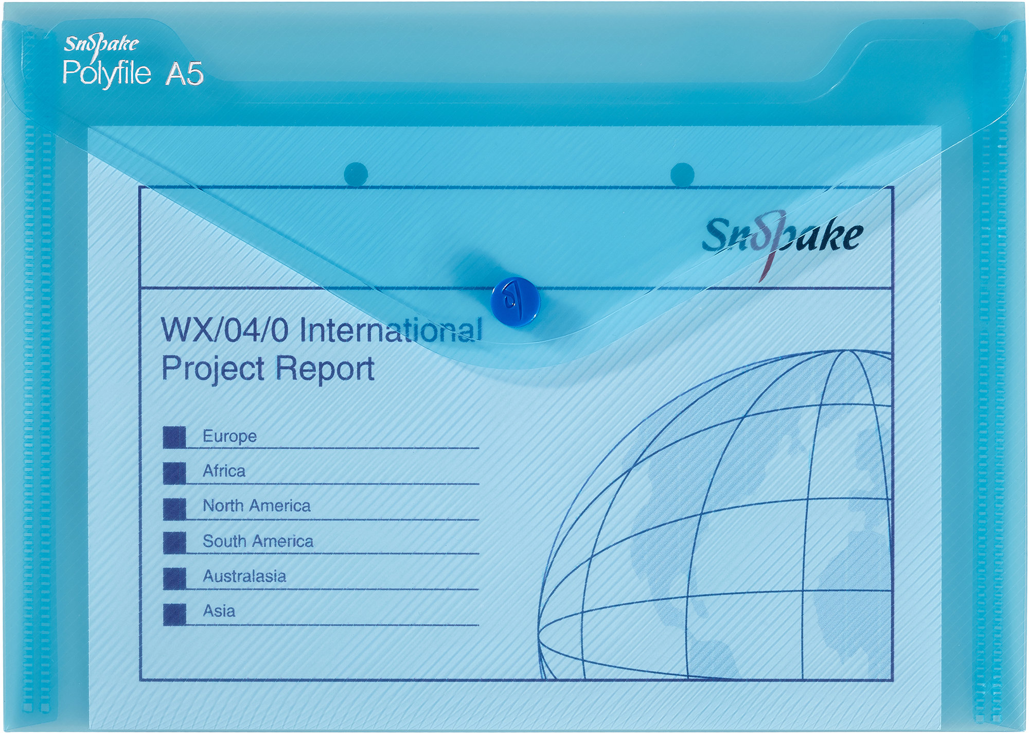 SNOPAKE Polyfile s cvokom Polyfile, A5, modré – balenie 5 ks