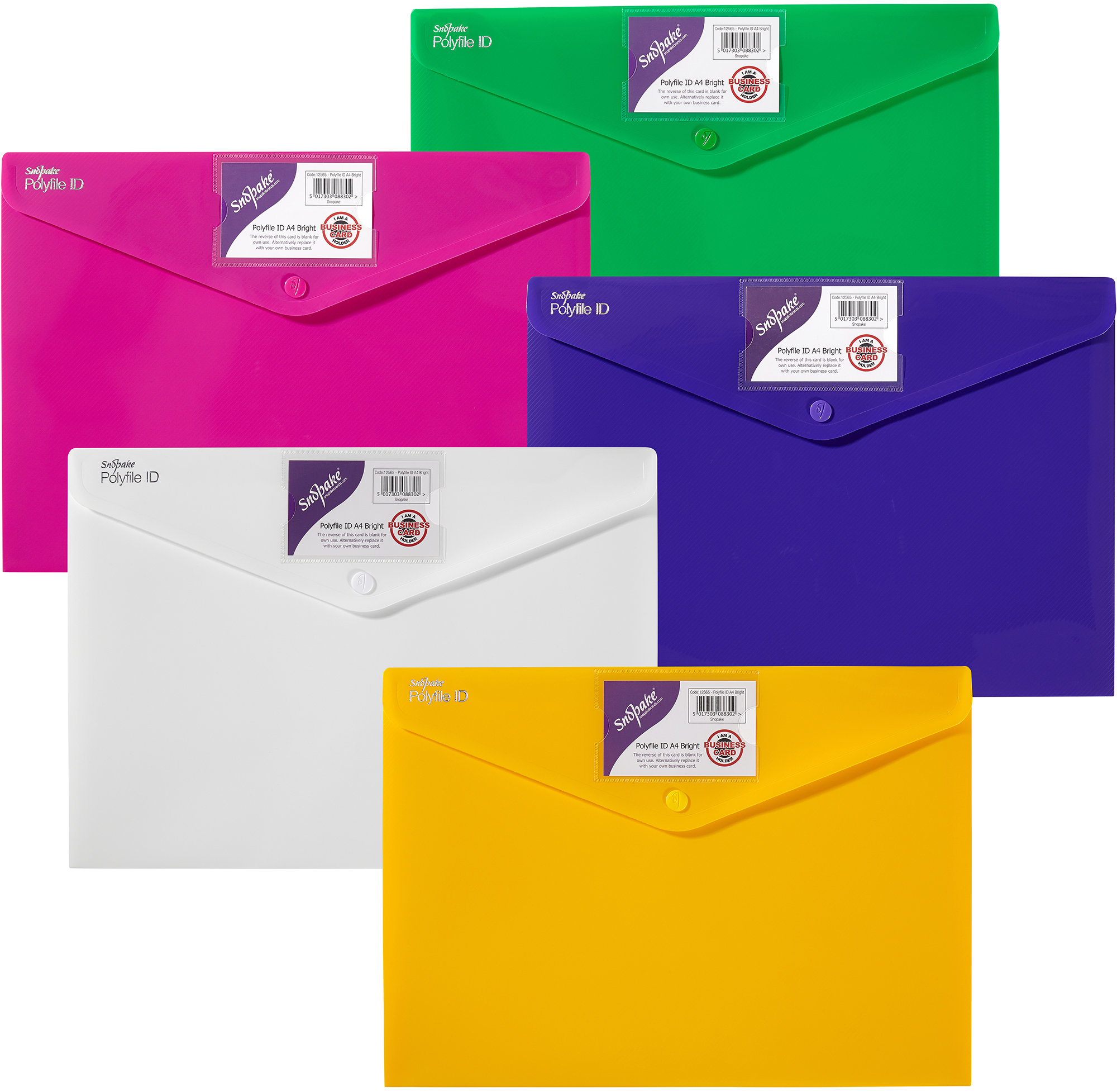 SNOPAKE Polyfile s cvokom ID A4, bright – balenie 5 ks