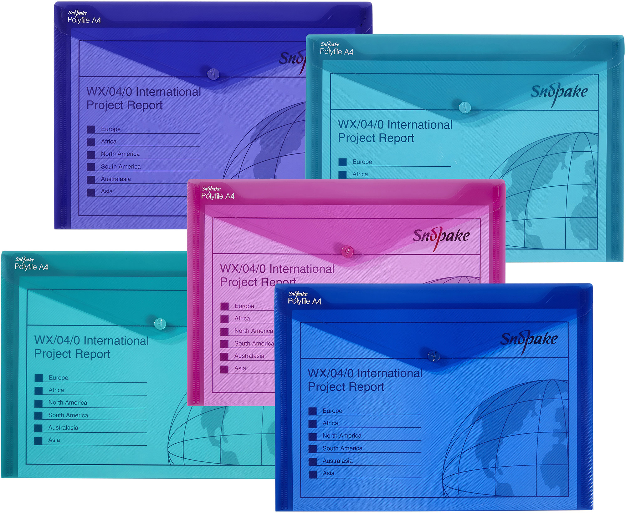 SNOPAKE Polyfile s cvokom A4, electra – balenie 5 ks