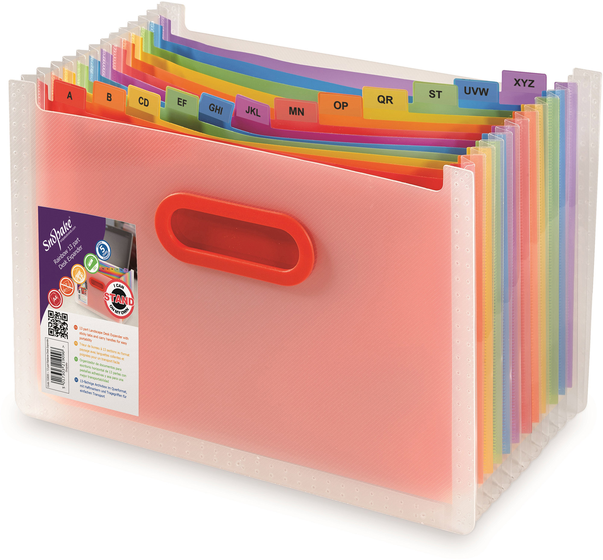 SNOPAKE Rainbow A4 stolné rozkladacie, 13 priehradiek