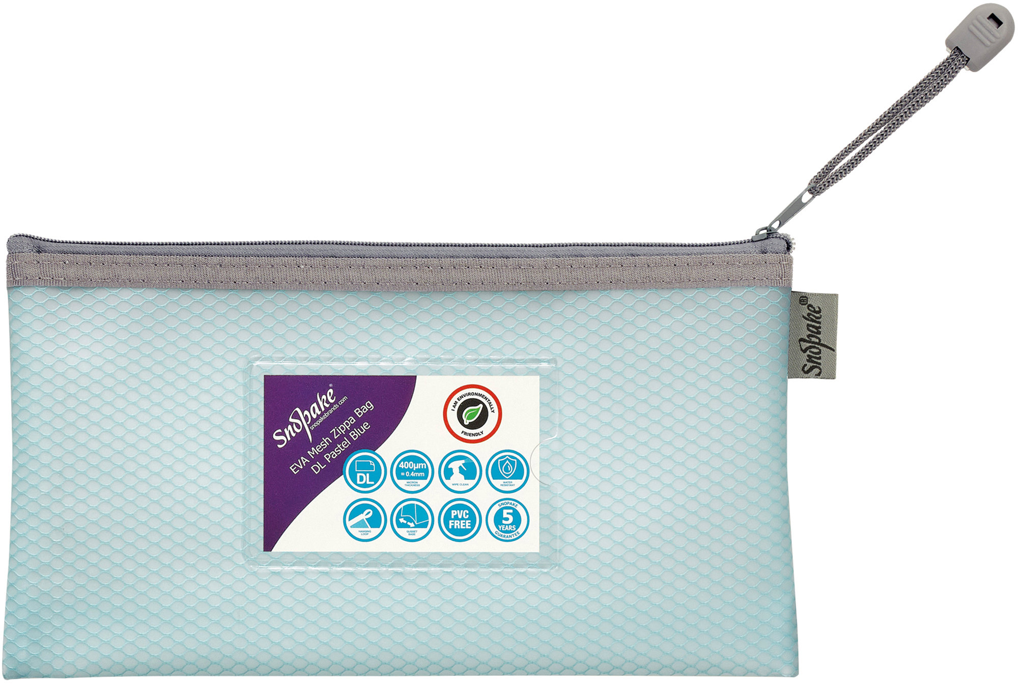 SNOPAKE EVA Pastel Mesh so zipsom HC, DL, pastelovo modré