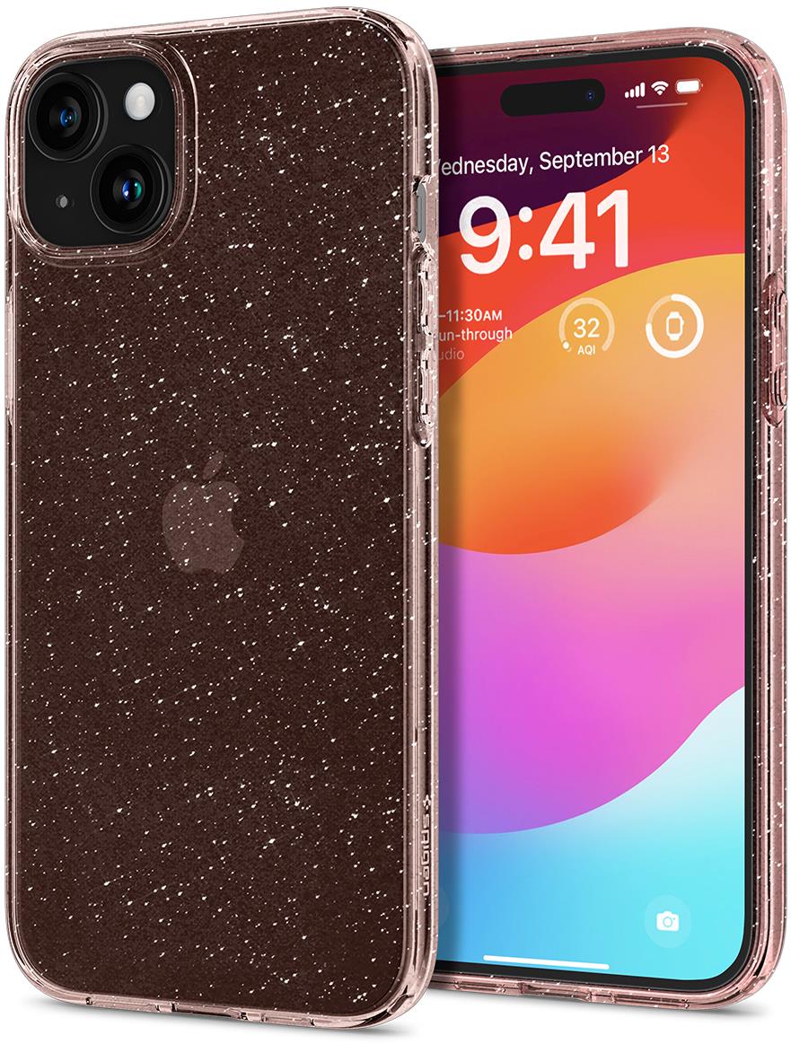 Spigen Liquid Crystal Glitter Rose Quartz iPhone 15 Plus
