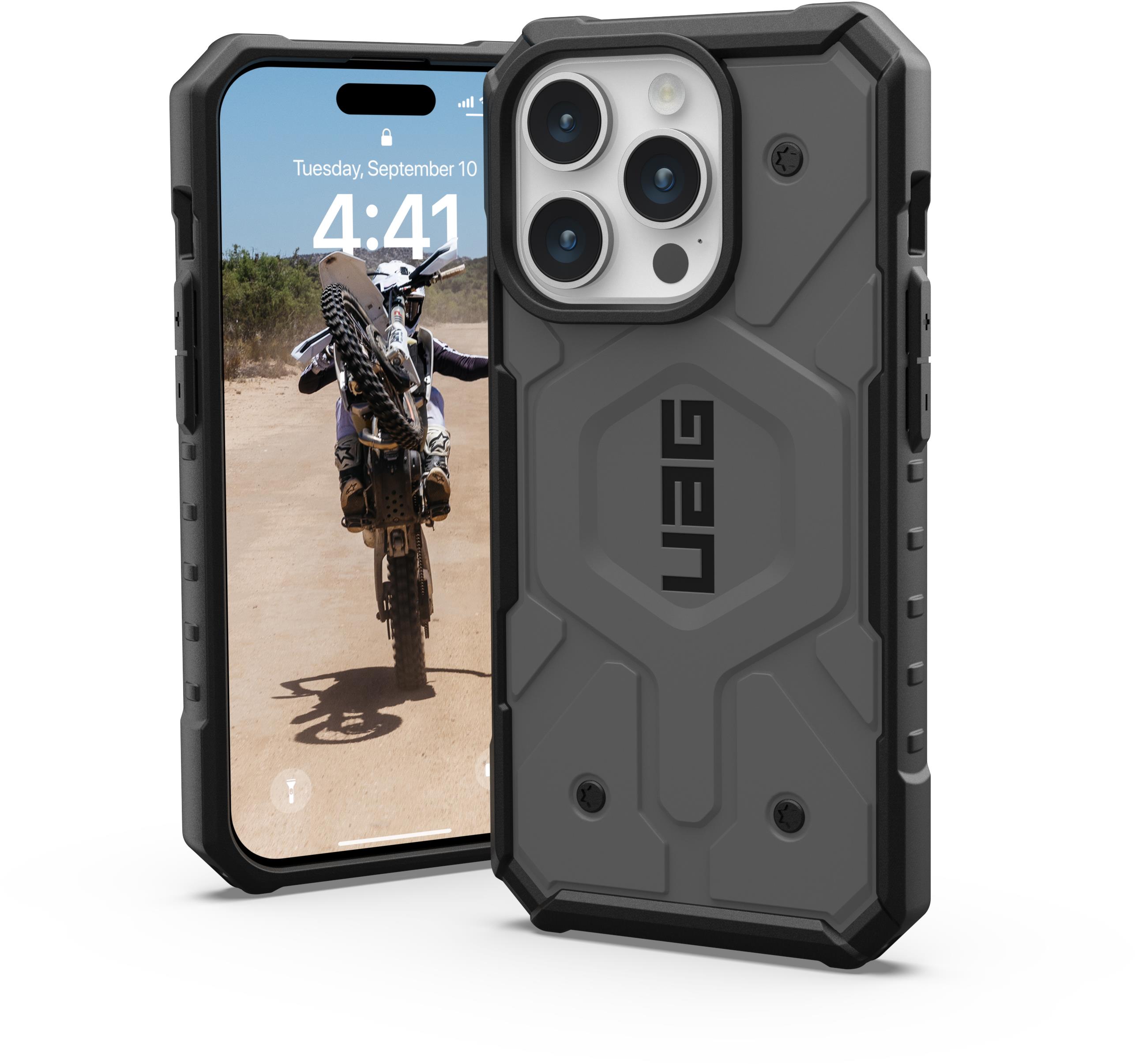 UAG Pathfinder MagSafe Silver iPhone 15 Pro