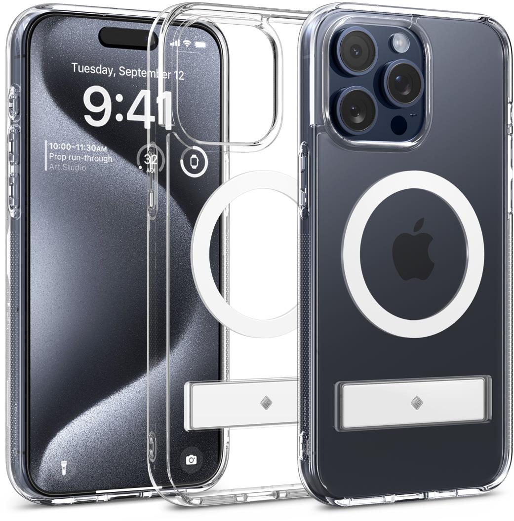 Spigen Caseology Capella MagSafe Kickstand Clear White iPhone 15 Pro
