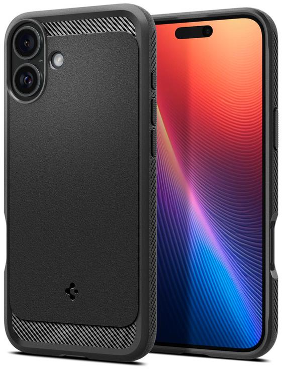 Spigen Rugged Armor MagSafe Matte Black iPhone 16