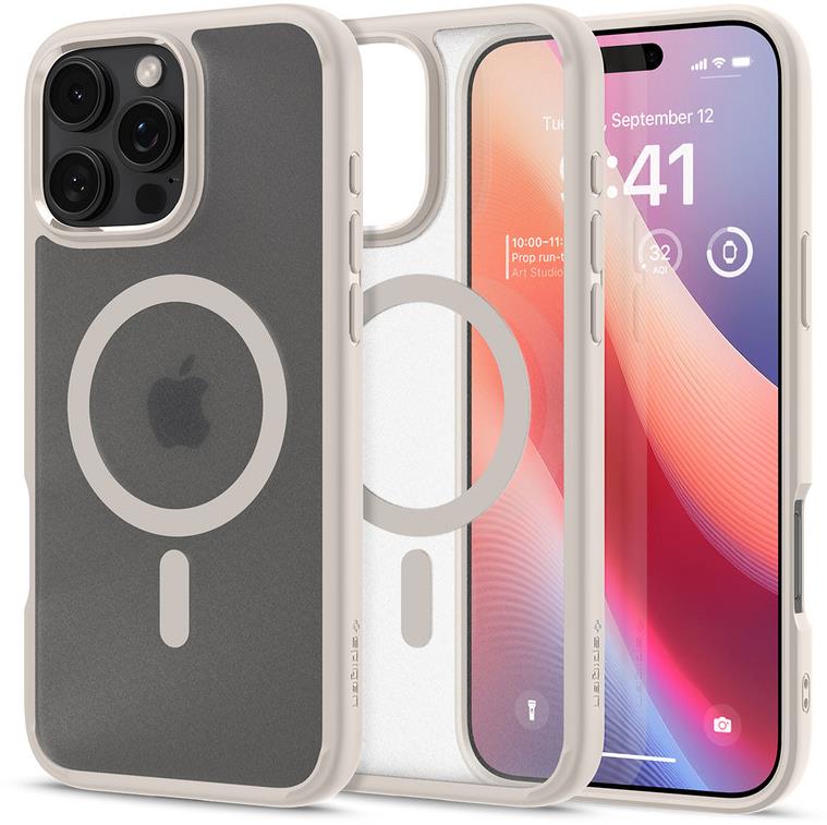 Spigen Ultra Hybrid MagSafe Frost Natural Titanium iPhone 16 Pro Max