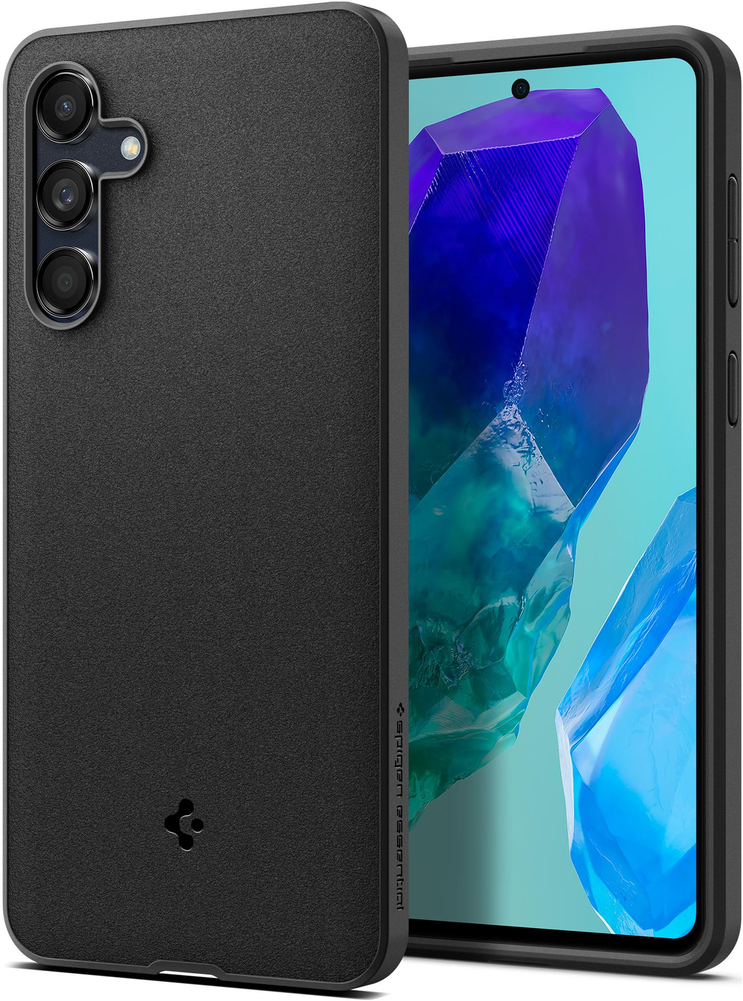 Spigen Essential Sandblast matte black Samsung Galaxy M55 5G