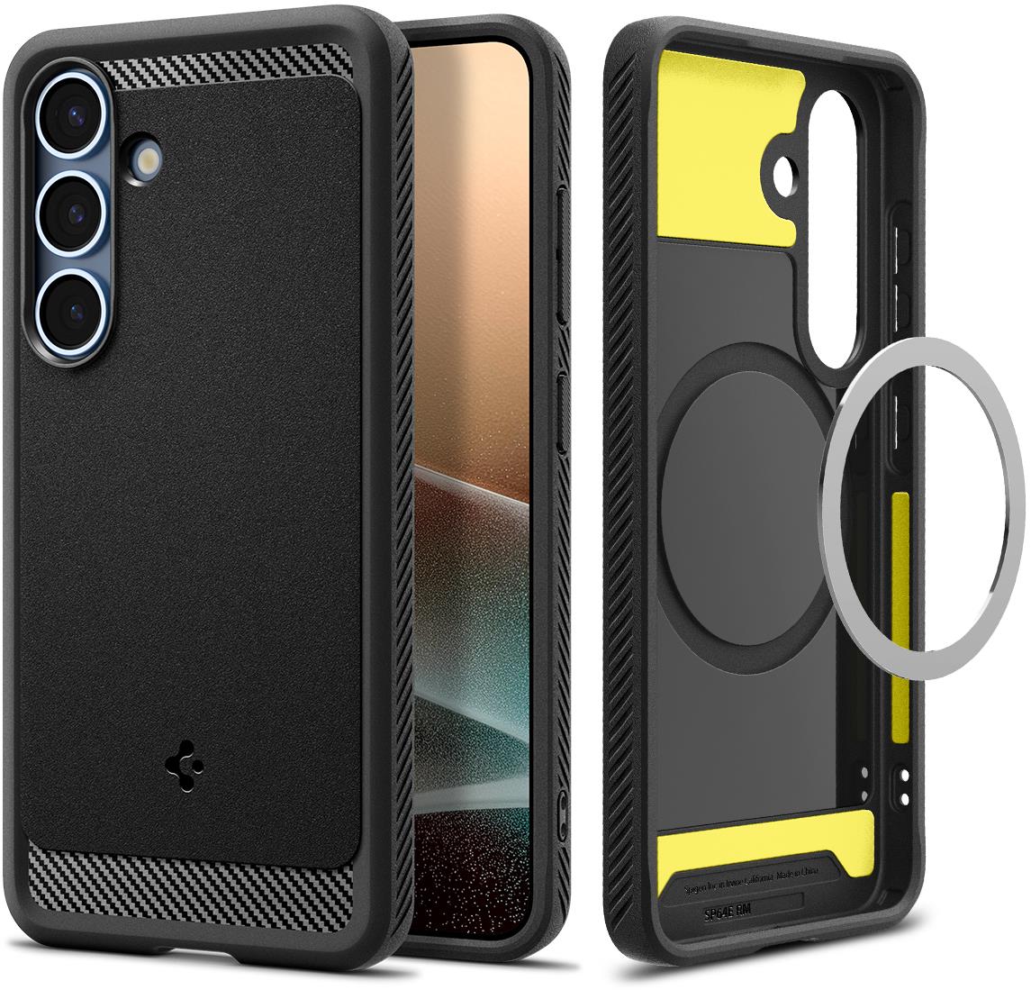 Spigen Rugged Armor MagSafe Matte Black Samsung Galaxy S 2025+