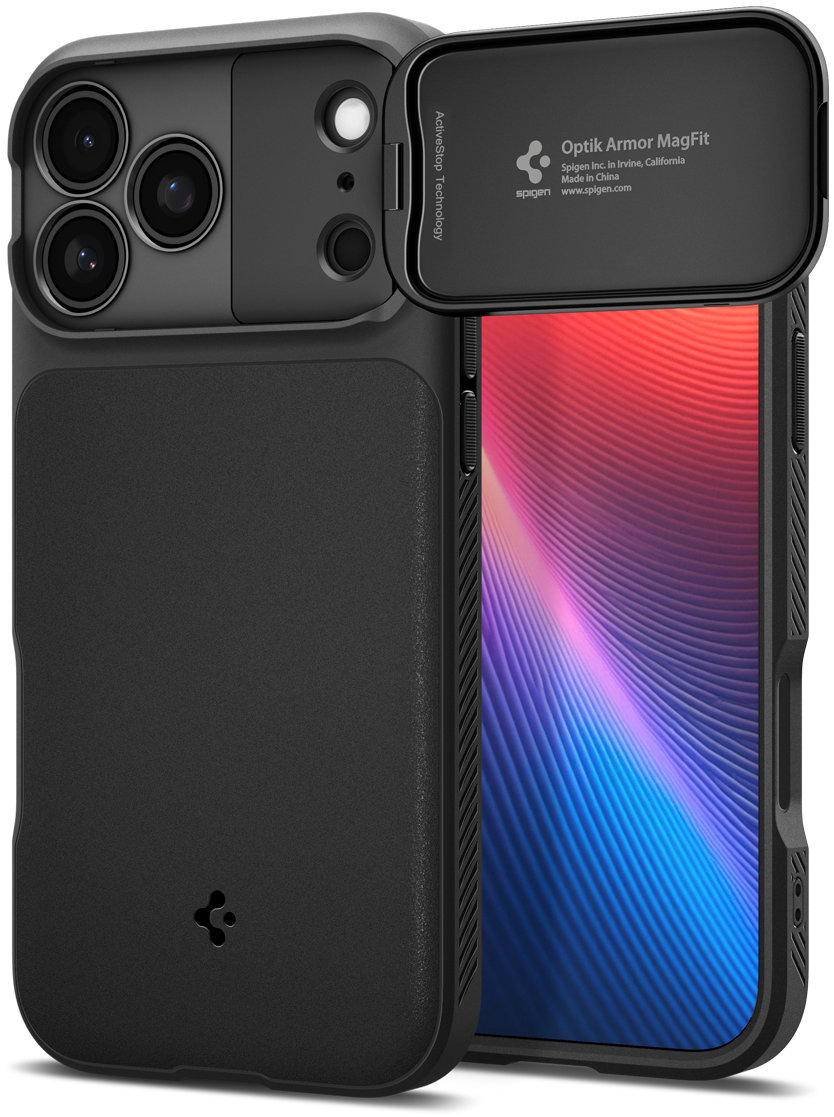 Spigen Optik Armor MagSafe Black iPhone 17 Pro