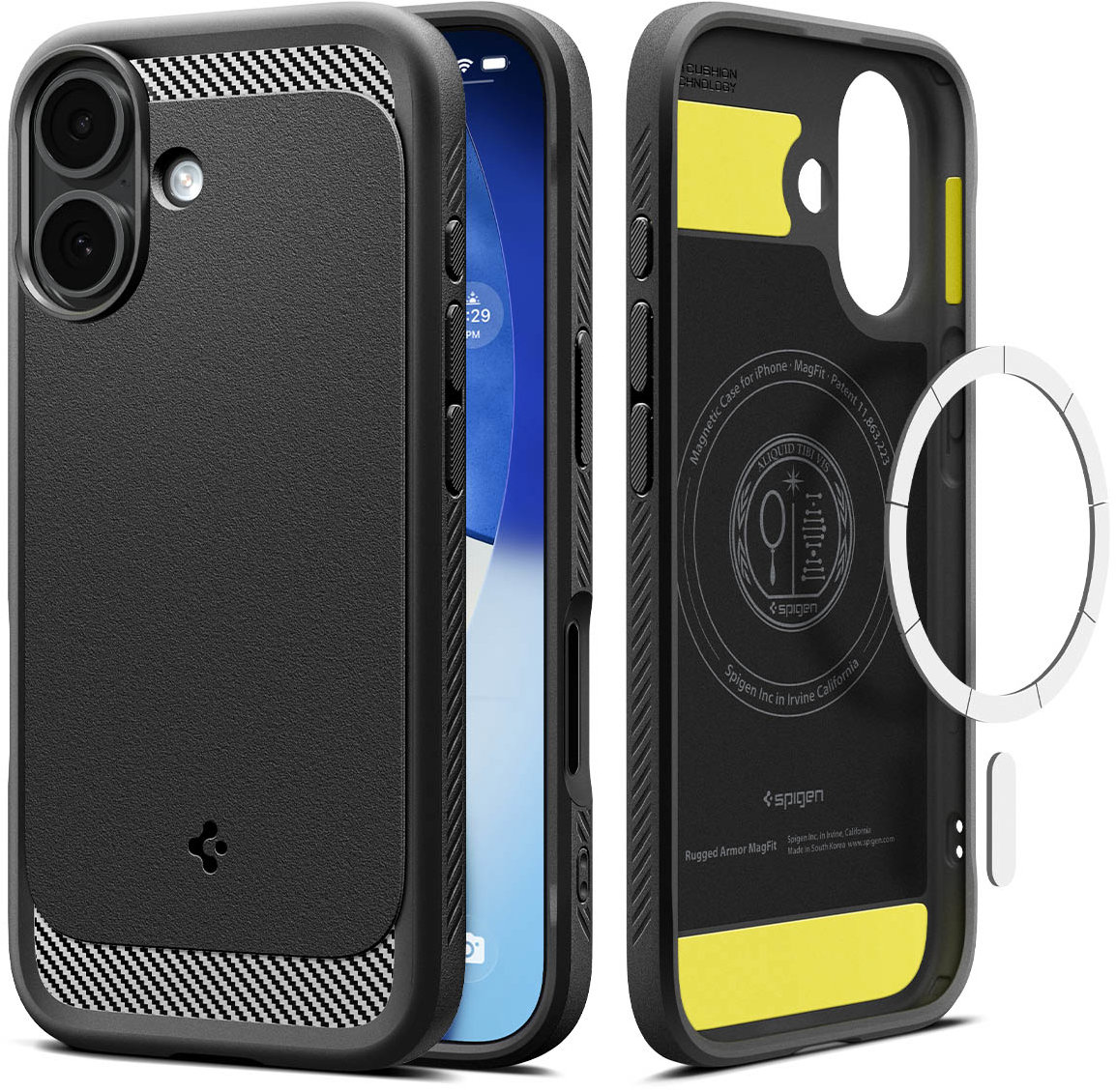 Spigen Rugged Armor MagSafe Matte Black iPhone 17
