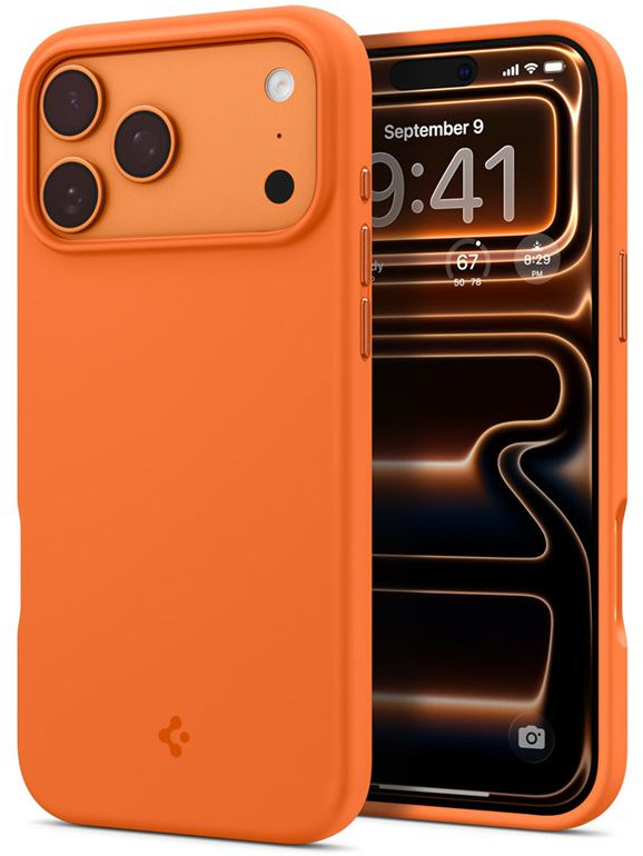 Spigen Silicone Fit MagSafe Cosmic Orange iPhone 17 Pro Max