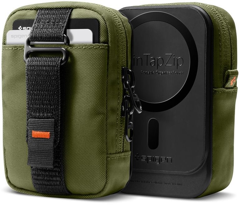 Spigen Portable Organizer Pouch TintapZip MagSafe Olive Green