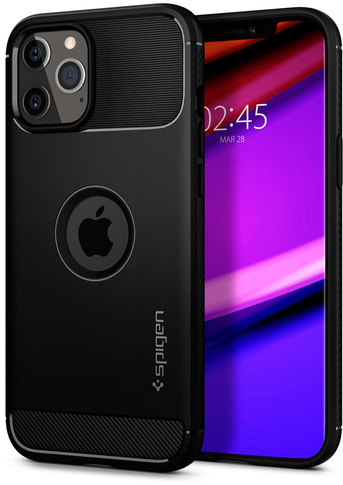 Spigen Rugged Armor Black iPhone 12/iPhone 12 Pro