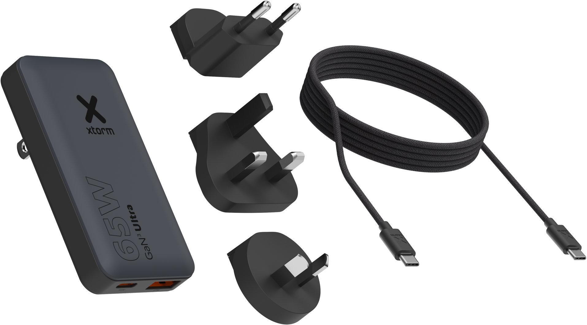 Xtorm 65W Fast Travel Charger + Cable + Essentials Bag