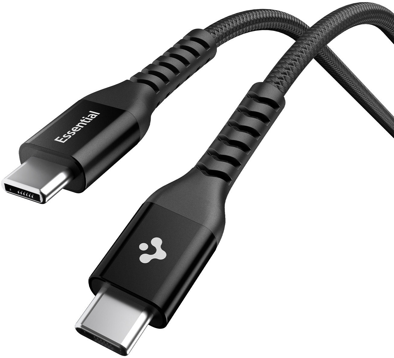 Spigen Essential USB C to USB C 100 W Fabric Cable Black EB10010CCA