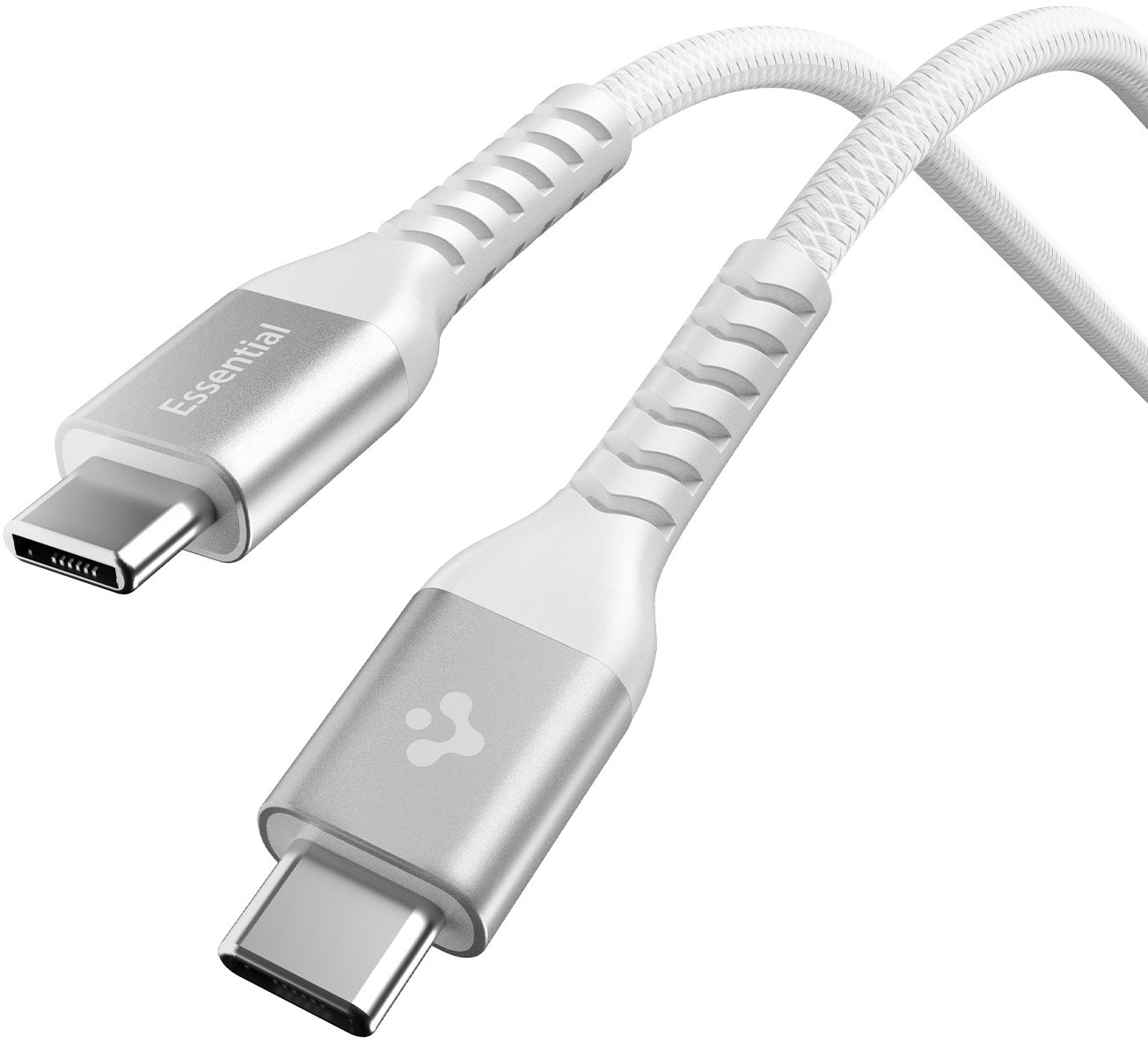 Spigen Essential USB C to USB C 100 W Fabric Cable White EB10010CCA