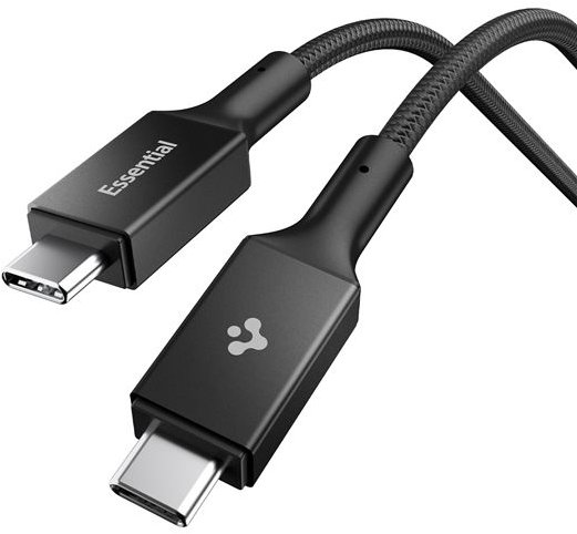 Spigen Essential USB C to USB C 240 W Fabric Cable Black EB24015CC