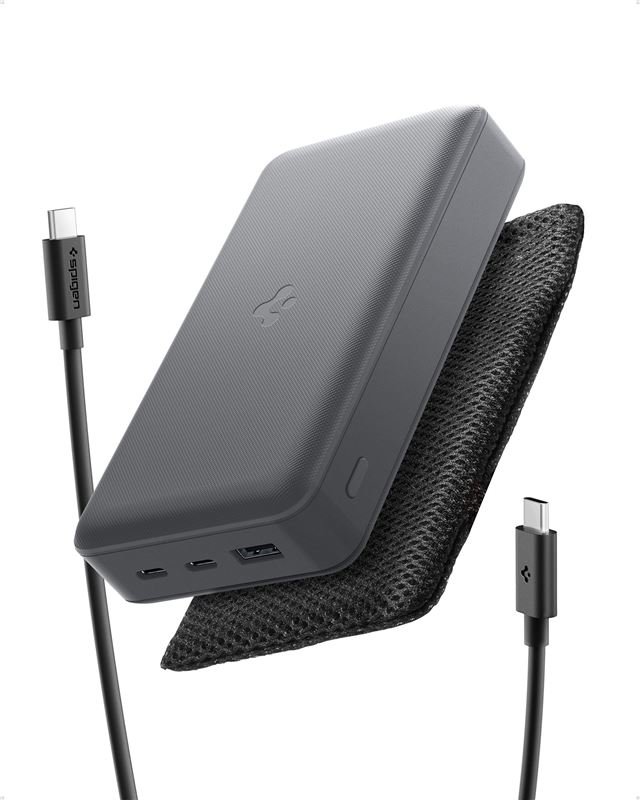 Spigen Essential 30 000 mAh 30 W Portable Charger Gray EA3030