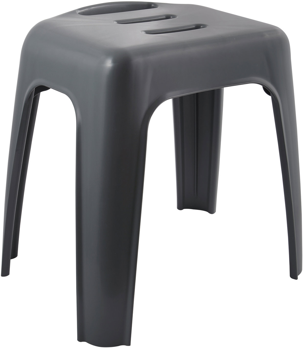 SPIRELLA Sedadlo do sprchy HOCKER, tmavo sivé, plast, 47 cm, do 130 kg