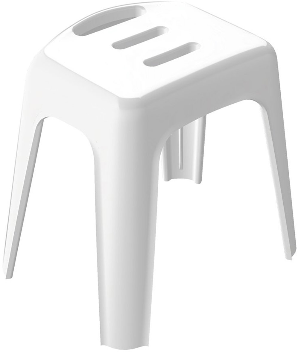 SPIRELLA Sedadlo do sprchy HOCKER, biele, plast, 47 cm, do 130 kg