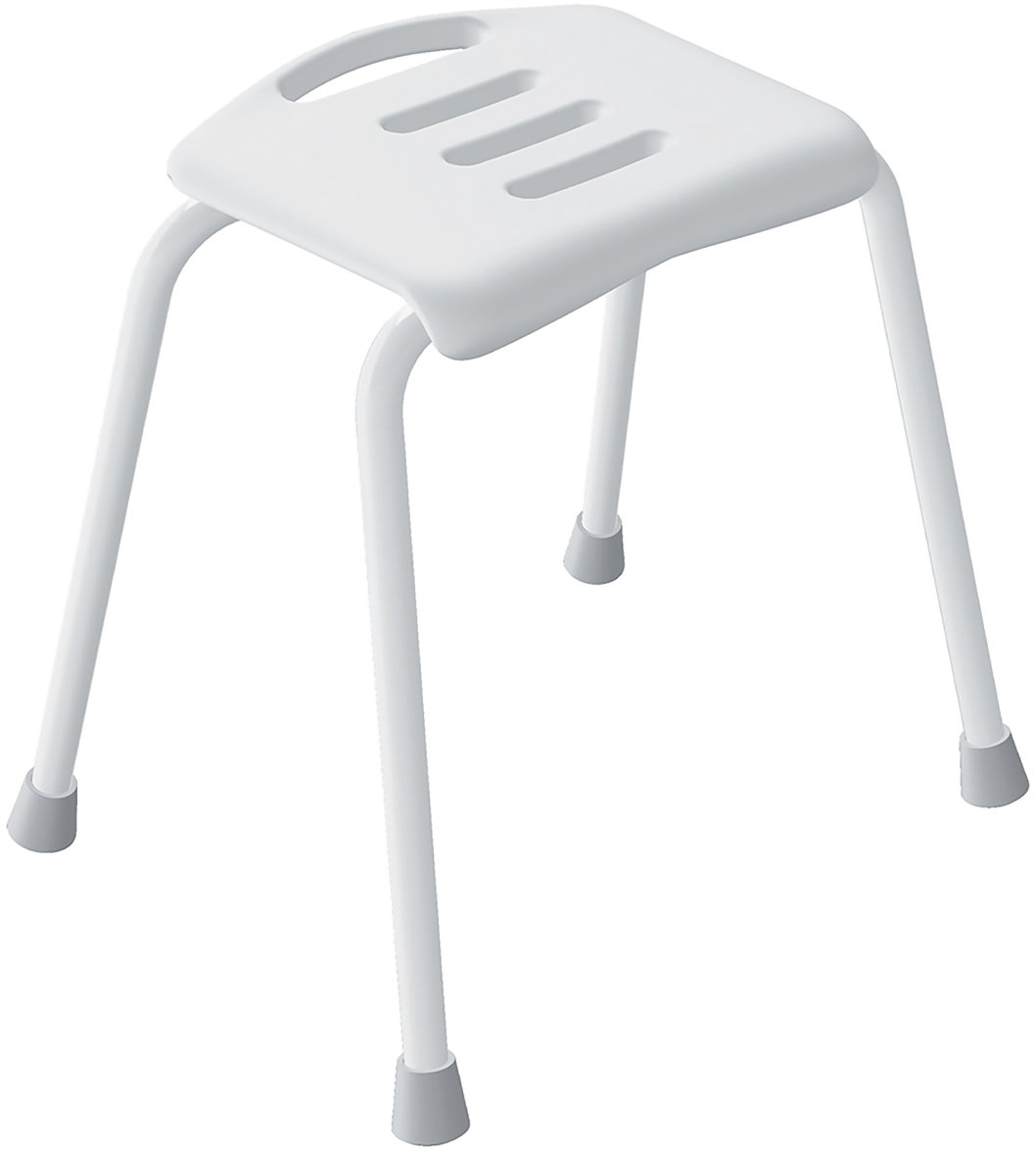 SPIRELLA Sedadlo do sprchy SITZ, biele, oceľ, 48 cm, do 130 kg
