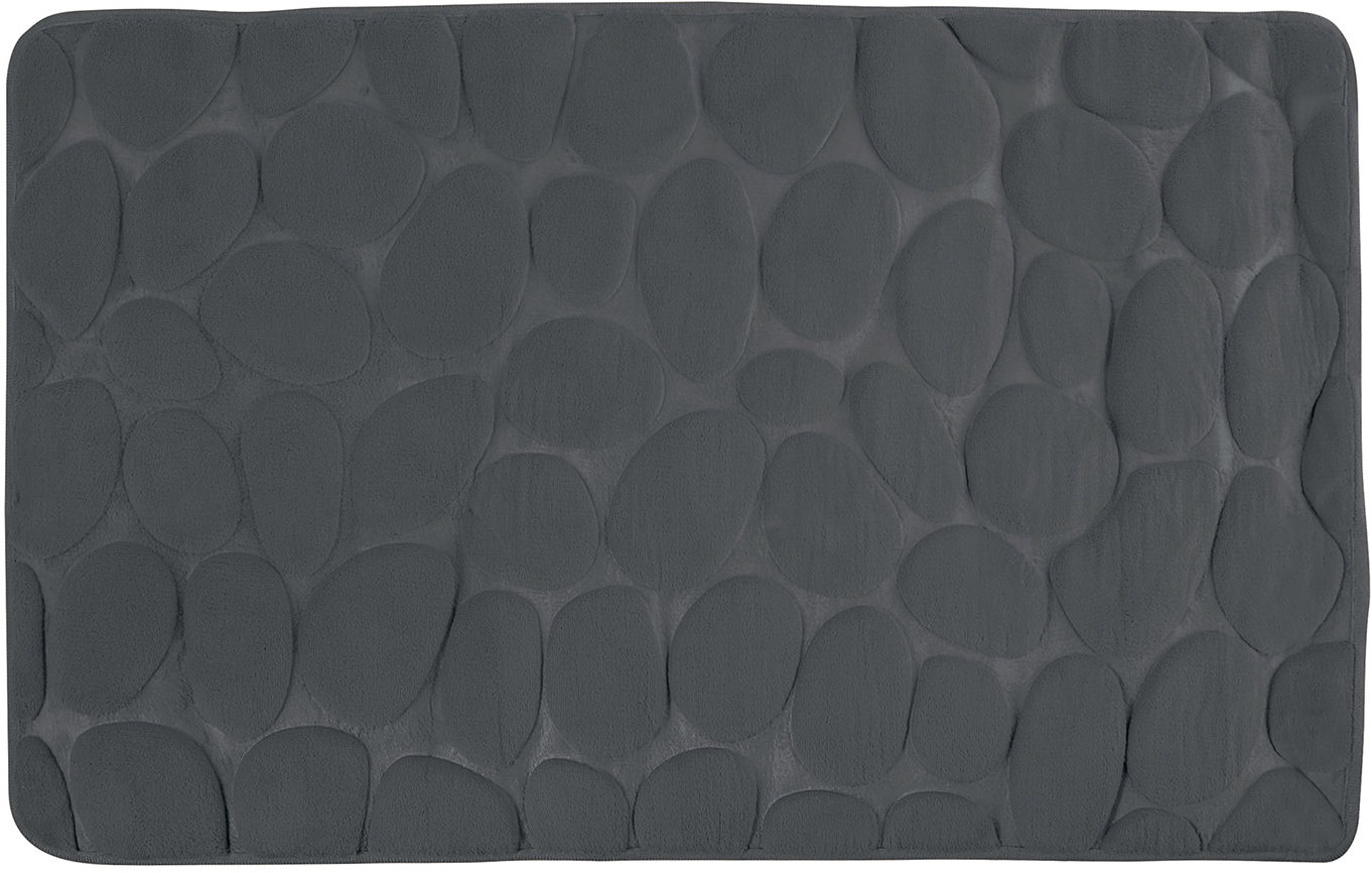 MSV Kúpeľňová predložka Pebbles 40 × 60 cm tmavosivá