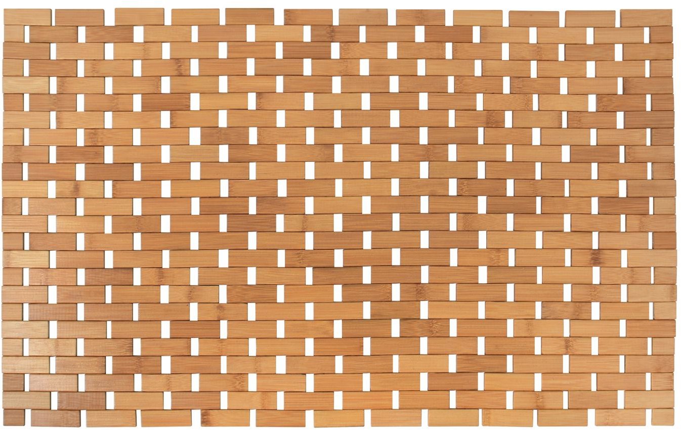 MSV Kúpeľňová bambusová predložka 50 × 80 cm hnedá