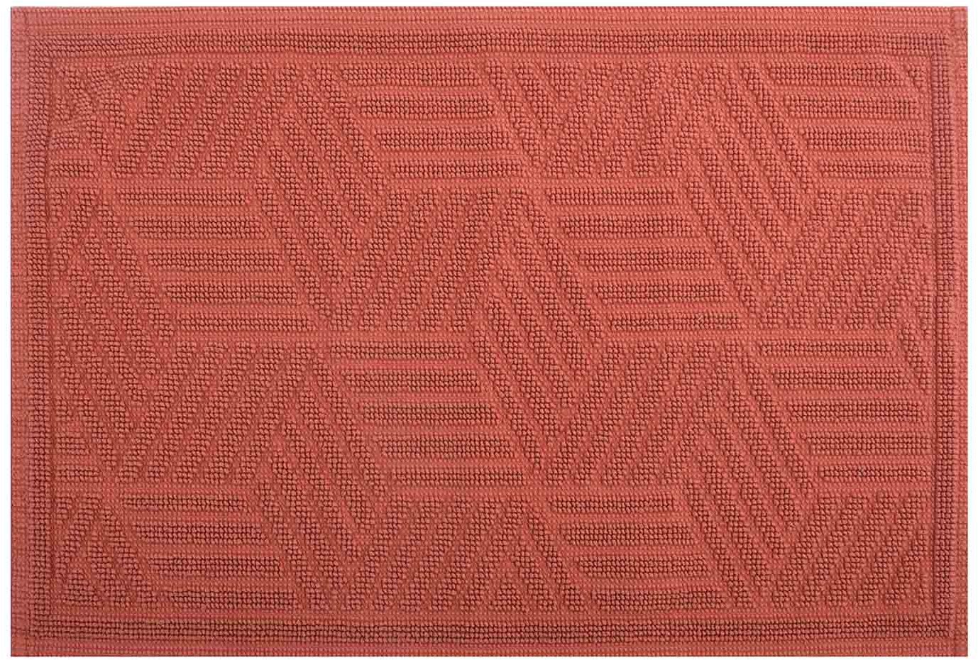 Spirella Kúpeľňová predložka Cubo 50 × 80 cm červená