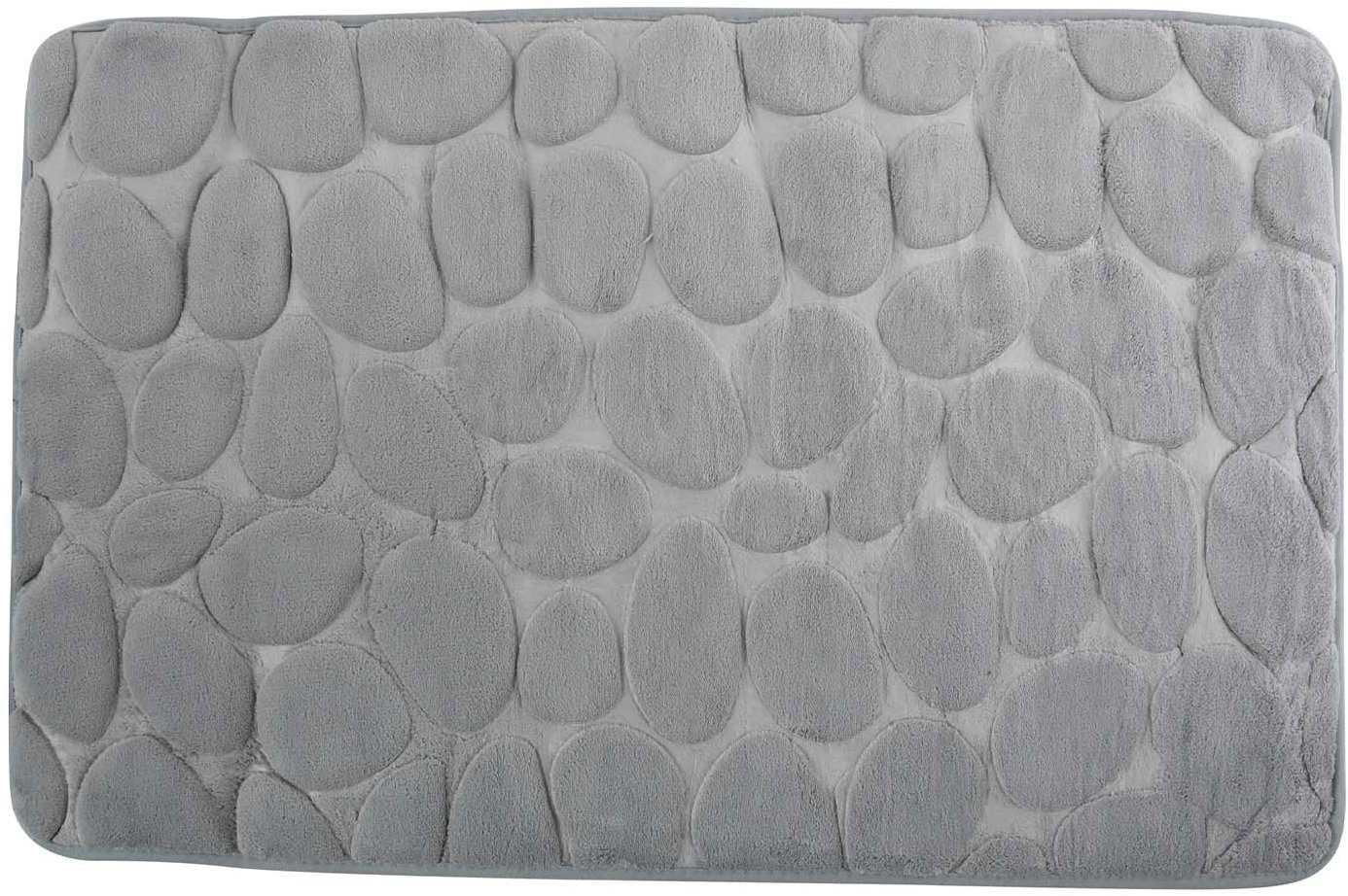 MSV Kúpeľňová predložka Pebbles 50 × 80 cm sivá