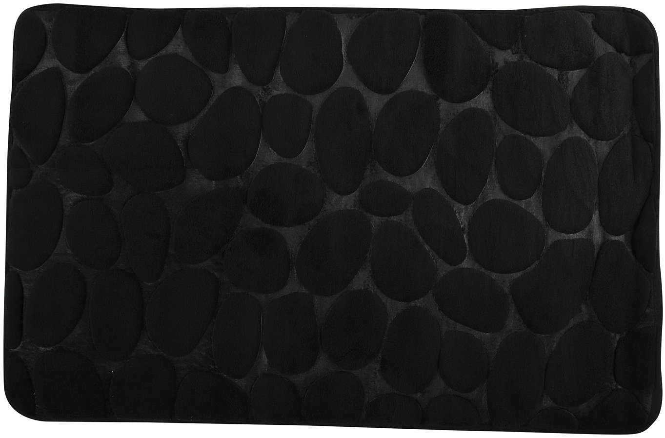 MSV Kúpeľňová predložka Pebbles 50 × 80 cm čierna