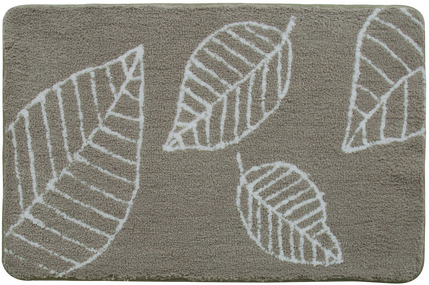 Spirella Kúpeľňová predložka Leaf 60 × 90 cm sivá