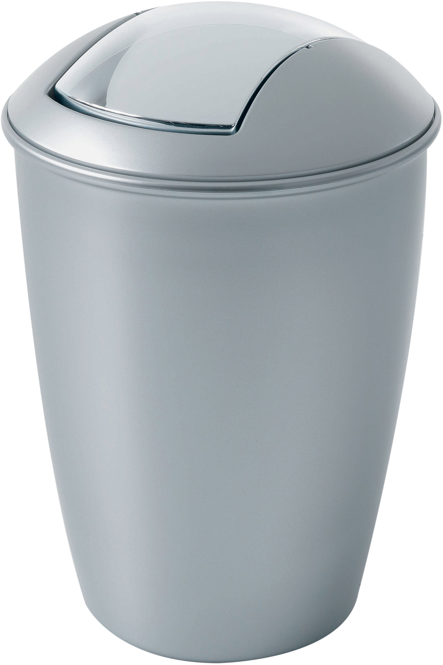 Spirella výklopný odpadkový kôš Atlanta, strieborný, plast, 5 l