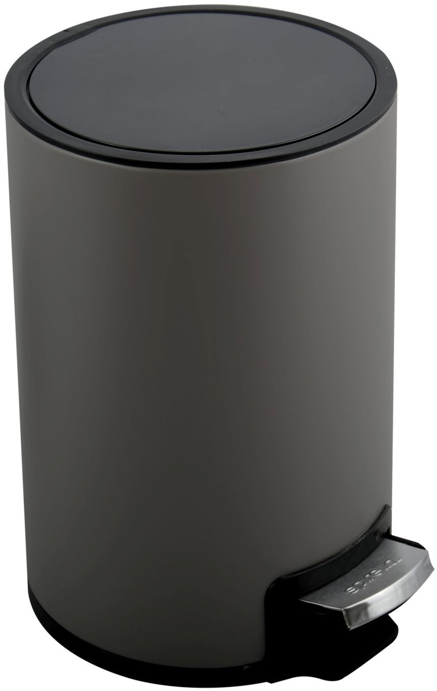 Pedálový odpadkový kôš Riku, sivý, oceľ, 5 l