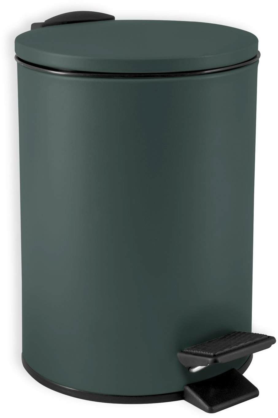 Spirella pedálový odpadkový kôš Adelar, matný tmavozelený, oceľ, 3 l