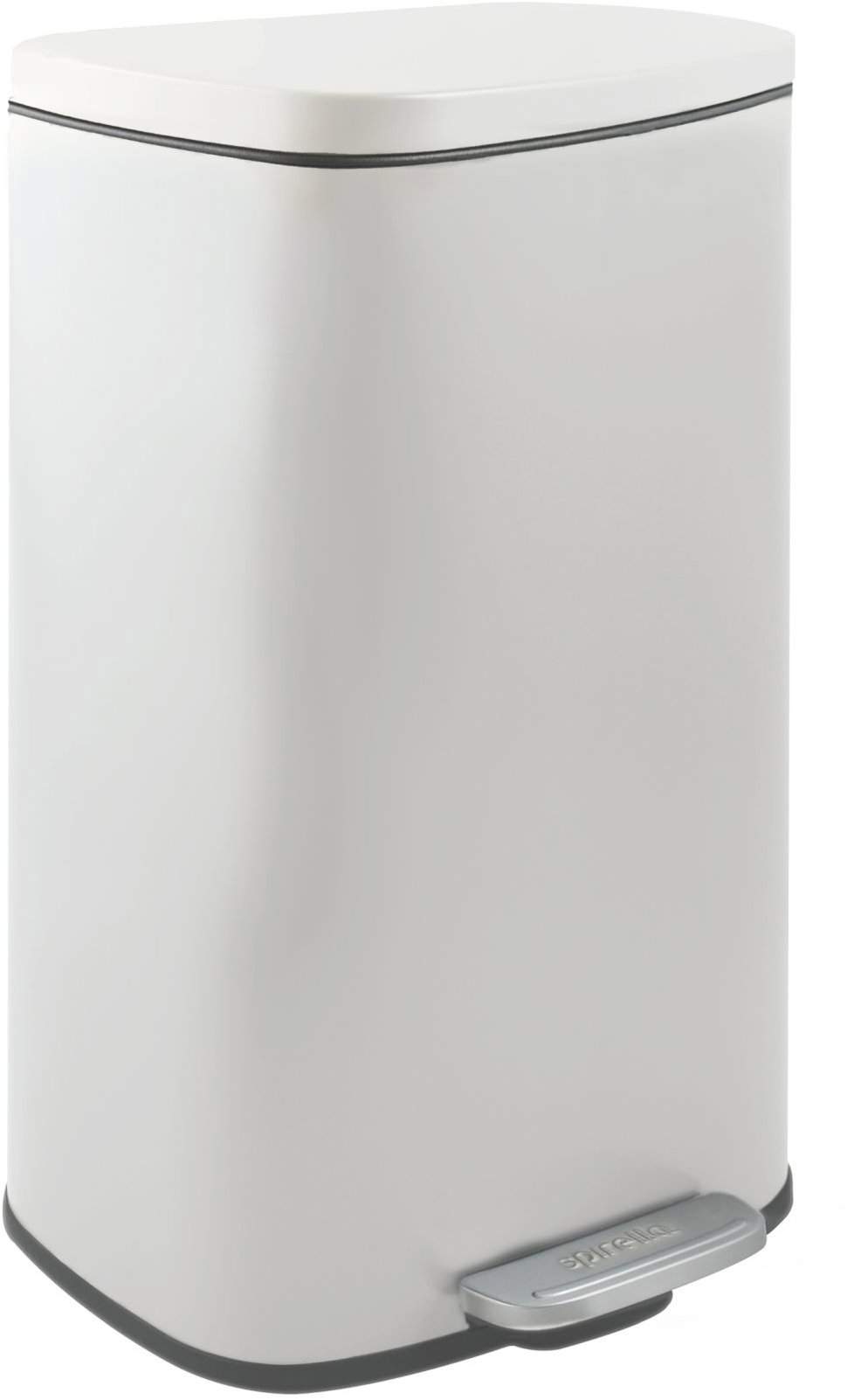 Spirella pedálový odpadkový kôš Akira, matný biely, oceľ, soft-close, 30 l