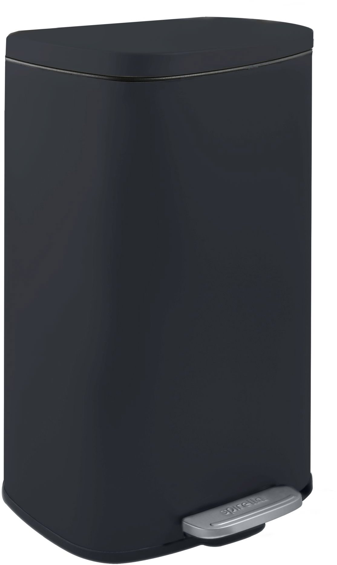 Spirella pedálový odpadkový kôš Akira, matný čierny, oceľ, soft-close, 30 l