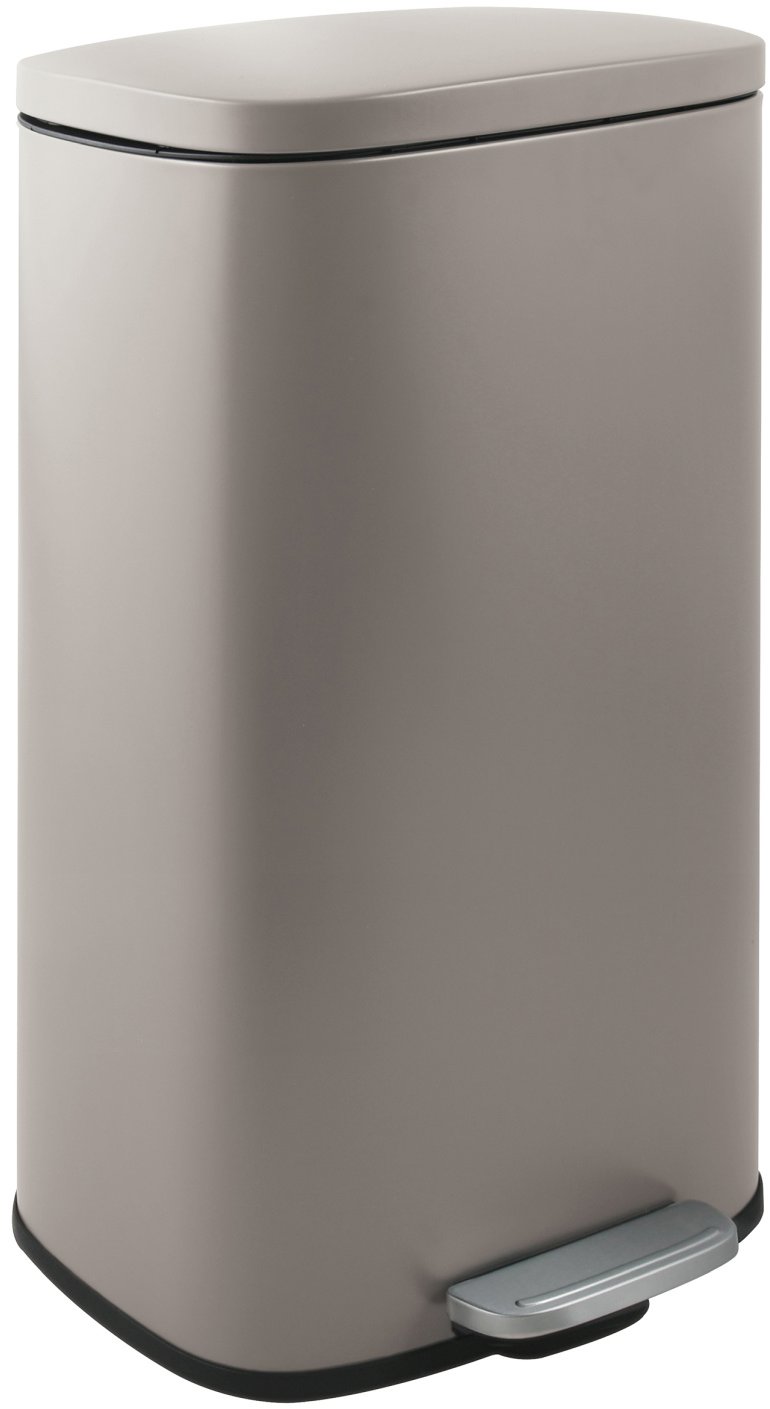Spirella pedálový odpadkový kôš Akira, matný sivohnedý, oceľ, soft-close, 50 l