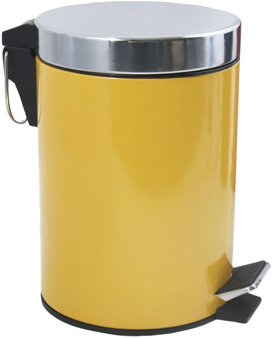 MSV pedálový odpadkový kôš Unis, žltý, nehrdzavejúca oceľ, 3 l