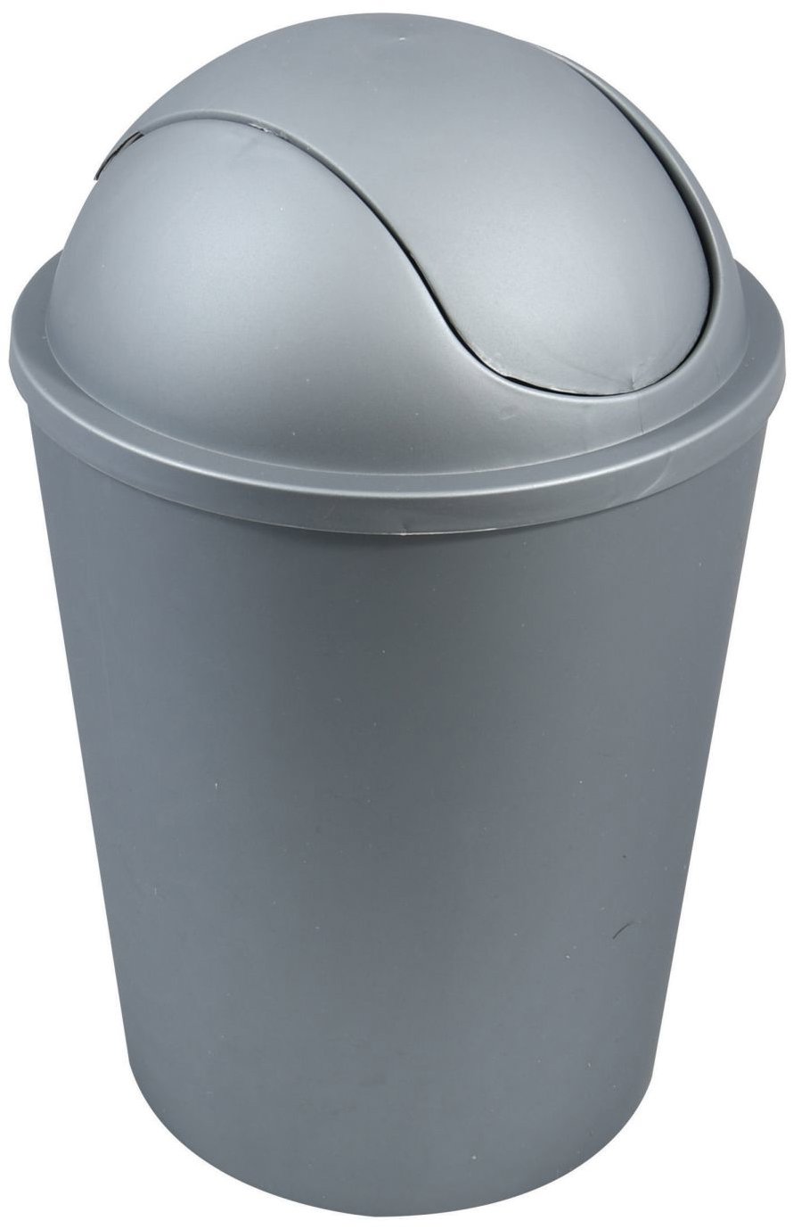 MSV výklopný kôš Ako, strieborný, plast, 5,5 l